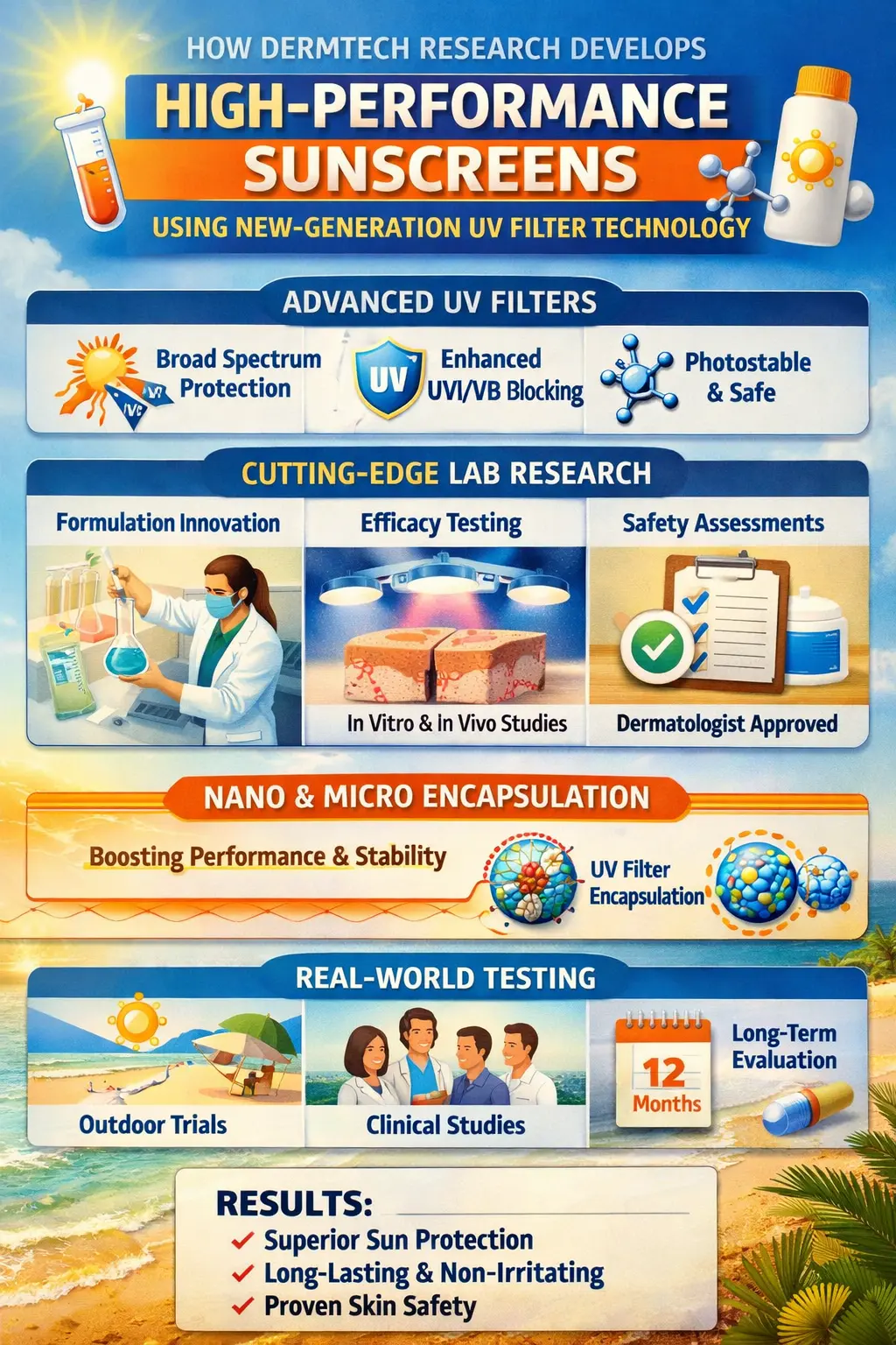 high-performance sunscreens with new UV filters