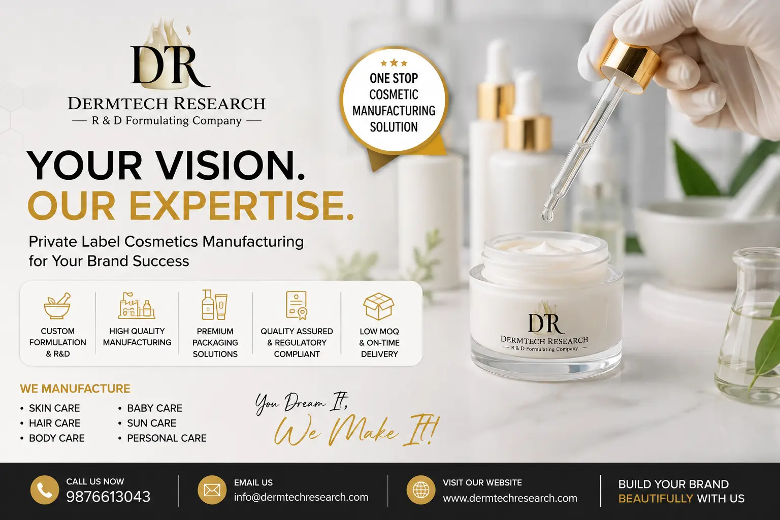 Private label cosmetics manufacturing